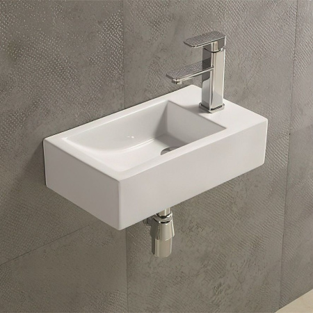 Раковина Art&Max AM-4849-L 45x25 белая L фото