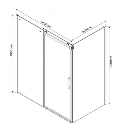 Душевой уголок Vincea Como VSR-1C8014CL 140x80 фото