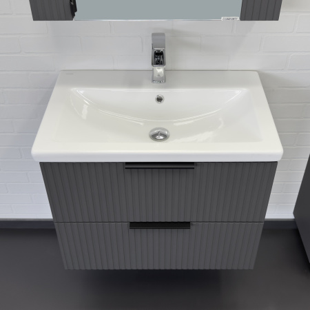 Тумба с раковиной Comforty Лима 70П2 00-00019212 антрацит фото
