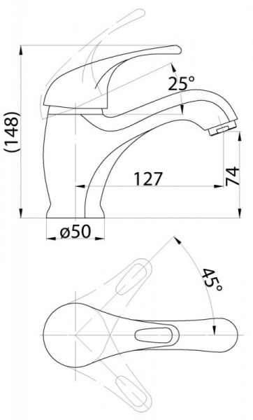 Смеситель для раковины BelBagno Corso COR-LVM-CRM фото