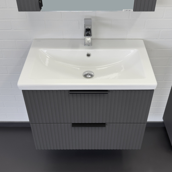 Тумба с раковиной Comforty Лима 70П2 00-00019212 антрацит фото