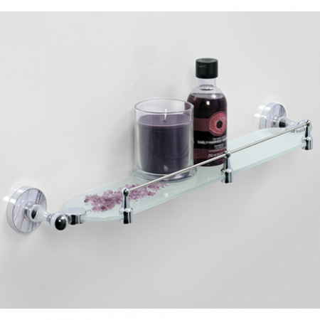 Полка стеклянная с бортиком WasserKRAFT Aland K-8544 фото