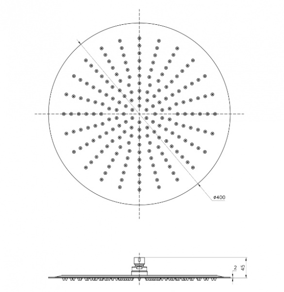 Верхний тропический душ Lemark LM9483S 40 см фото