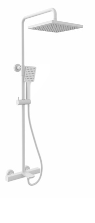 Душевая система с термостатом Kaiser Cube 01382-4 белая матовая фото