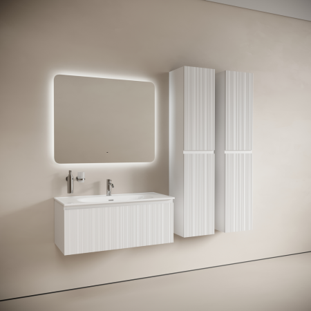 Тумба под раковину Sancos Code CD100W белая фото