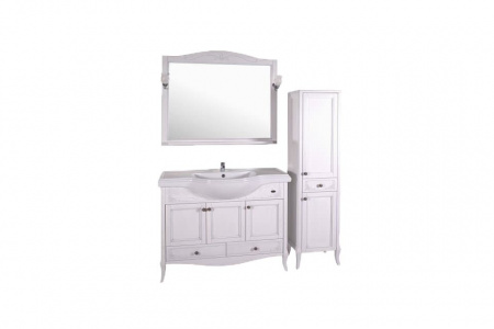 Зеркало ASB-Woodline Салерно 105 9692 белое фото