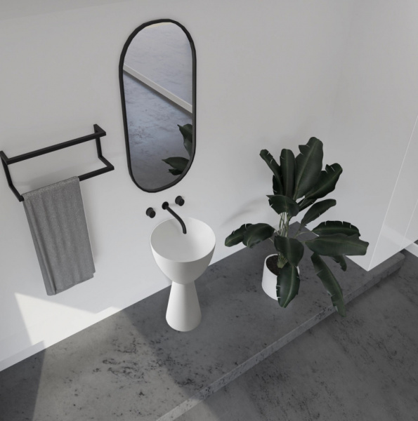 Напольная раковина ABBER Stein AS2507 45x45 белая матовая фото