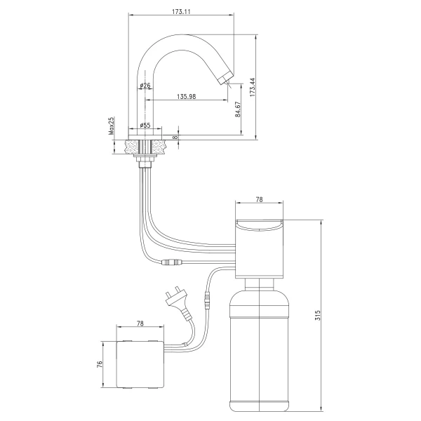 Дозатор для жидкого мыла Lemark Project  LM4644CE бесконтактный фото