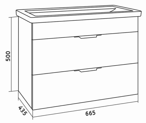 Тумба под раковину Grossman Форта 70 107003 дуб галифакс фото