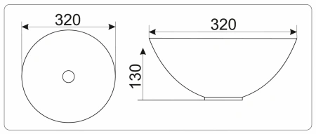 Накладная раковина GID MNC487 32х32 фото