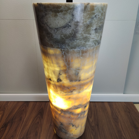 Раковина напольная из оникса Grey ON-01345 (40*40*90) фото