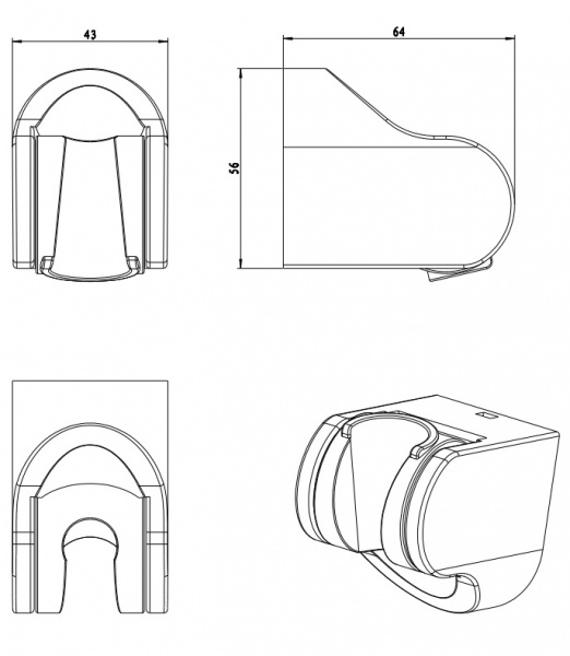 Держатель ручного душа Omnires 2060CR хром фото