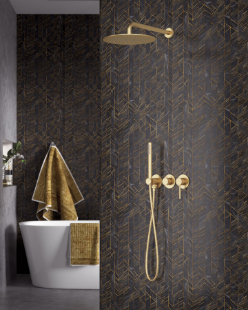 Душевая система скрытого монтажа Timo Saona SX-2349/17SM золото матовое фото