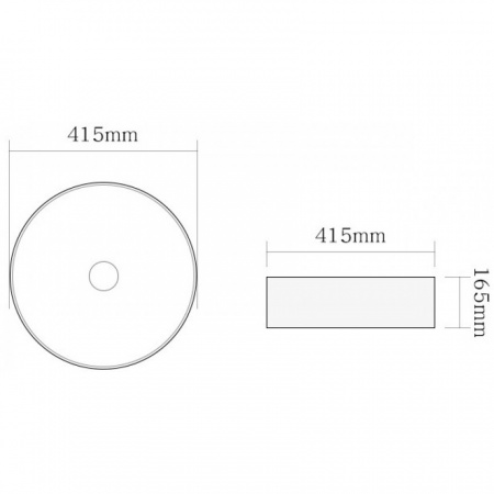 Накладная раковина SantiLine SL-1057B 41x41 фото