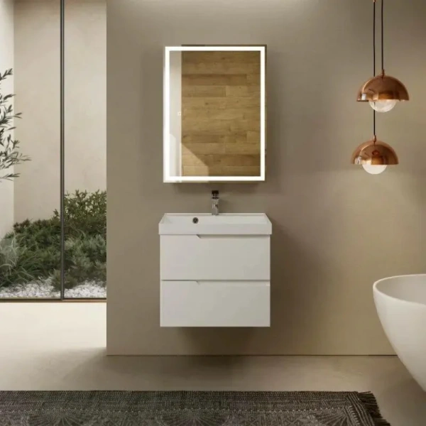 Тумба под раковину Aquame S3 AQM900360WH 60 см, белая фото