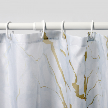 Текстильная шторка для ванны WasserKRAFT Sauer SC-79101 фото