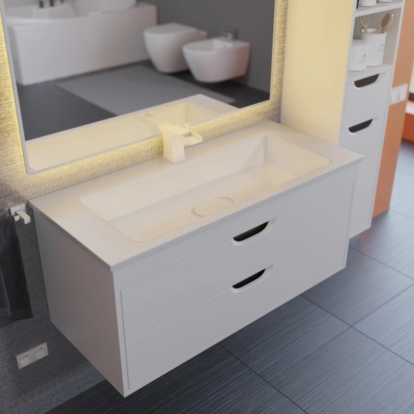 Тумба под раковину Uperwood Modul 100 2930205356 белая/графит фото