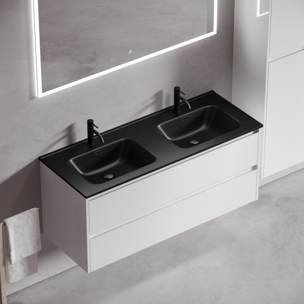 Тумба под раковину Sancos Libra LB120-2W белая фото