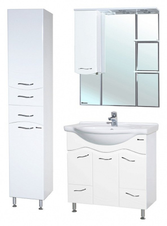 Зеркало-шкаф с подсветкой Bellezza Мари-85 белый фото