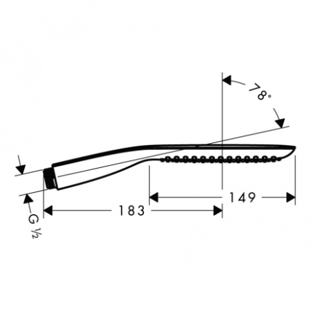 Душевая лейка Hansgrohe PuraVida 120 Baton 1 jet 28558400 фото