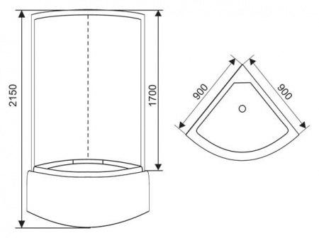 Душевая кабина Arcus AS-111-9 90x90 фото