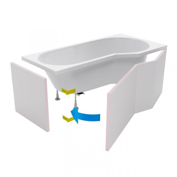 Фронтальная панель Excellent Be Spot 160*80 OBEX.BSP16.WH правая фото