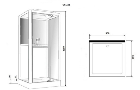 Душевая кабина Grossman GR221 90x90 фото