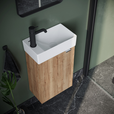 Тумба под раковину Sancos Mini MN35EGL дуб галифакс натуральный фото