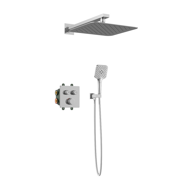 Душевая система скрытого монтажа с термостатом Vincea VSFW-105TCH хром фото