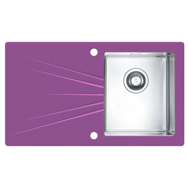 Мойка для кухни Alveus Karat 10 Фиолетовый чаша справа фото