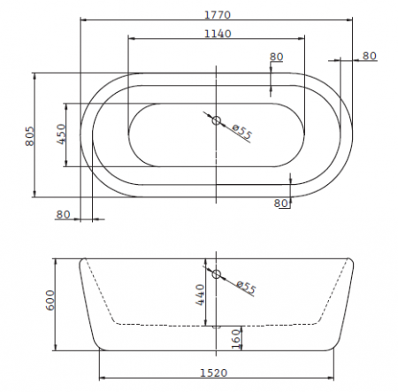 Акриловая ванна BelBagno BB29 177х80,5 фото
