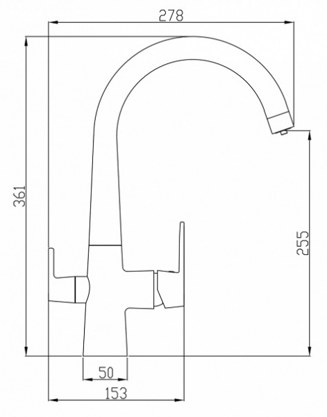 Смеситель для кухни кухни с фильтром для воды Zorg Steel Hammer SH 819 BLACK BR фото