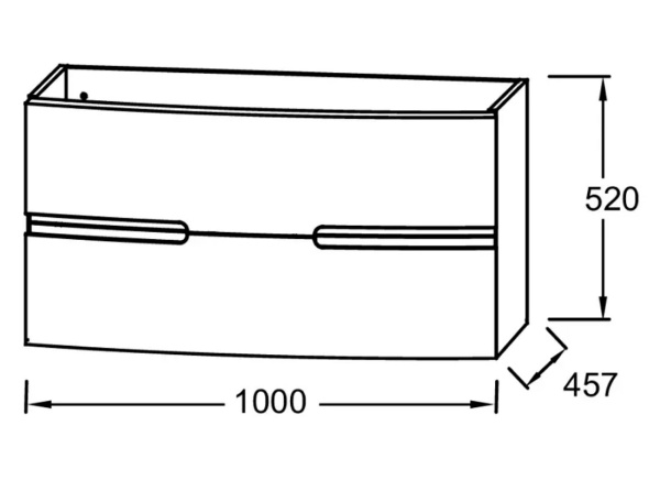 Тумба с раковиной Jacob Delafon Nona 100 EB1889RU-G98 глянцевый темно-синий фото