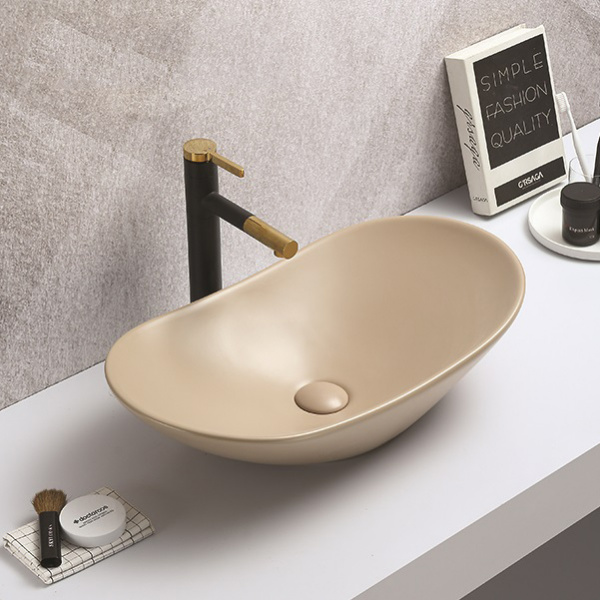 Накладная раковина CeramaLux NC 7811AMC-1 капучино фото