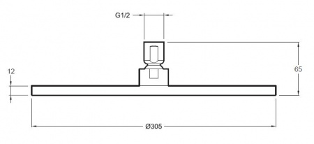 Верхний тропический душ Jacob Delafon Katalyst E13690-CP 30,5х30,5 фото