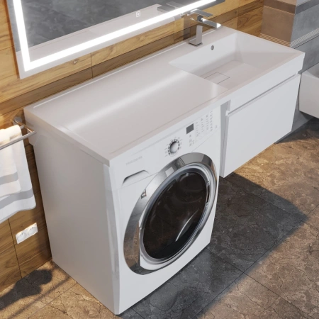 Тумба под стиральную машину Uperwood Magenta 5930205162 белая фото