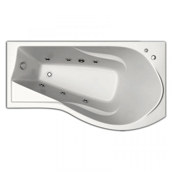 Ванна акриловая с гидромассажем Bas Капри 170x94,5 R фото