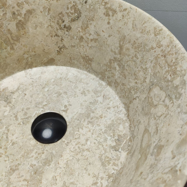 Раковина напольная из мрамора Cream MN-01362 (40*40*90) фото