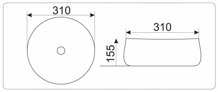 Накладная раковина GID MNC480 31х31 фото