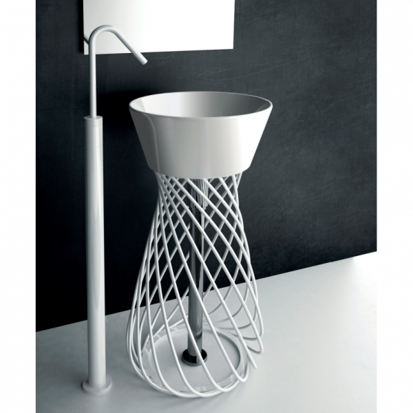 Раковина с металлической структурой Artceram Wire ACA045 01 00bi+WIL001 01 00bi*0 фото