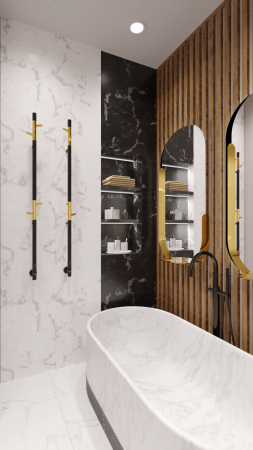 Электрический полотенцесушитель Vincea VTD-1DBE 15х140 черный/золото фото