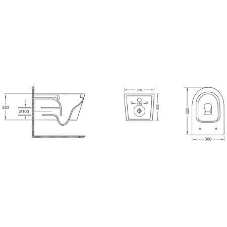 Подвесной унитаз Grossman GR-4457BMS с сиденьем, черный матовый фото