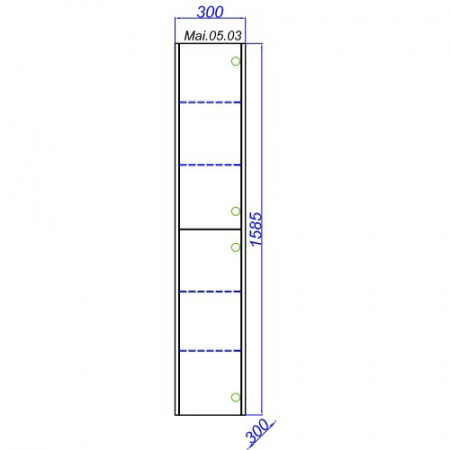 Шкаф-пенал Aqwella 5 Stars Miami 30 Mai.05.03 фото