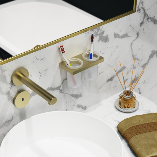 Сенсорный смеситель для раковины встроенный Timo Saona 2373/17SM Золото матовое фото