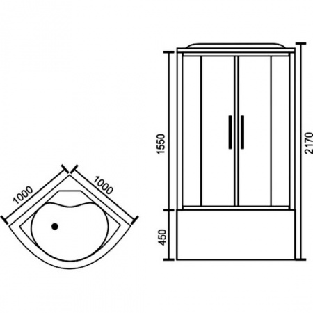 Душевая кабина Royal Bath ВК RB100BK3-BT-CH 100x100 фото