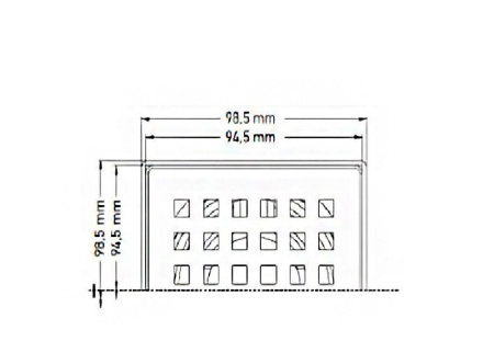 Душевой трап Berges Trend 091001 100*100 боковой слив фото