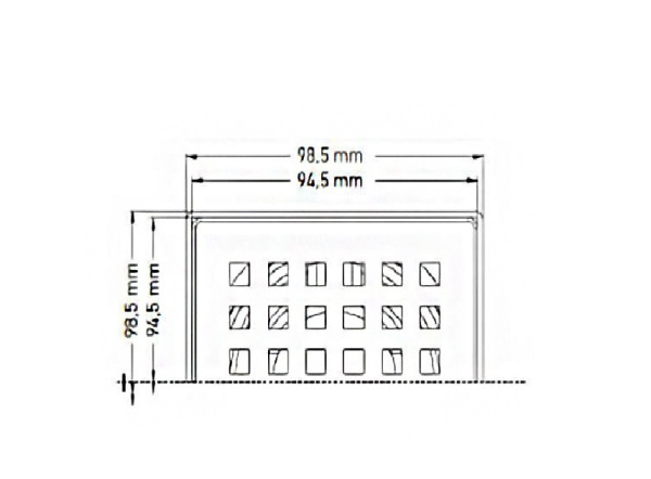 Душевой трап Berges Trend 091001 100*100 боковой слив фото