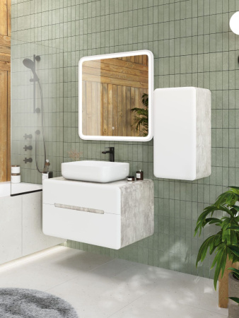 Тумба под накладную раковину Art&Max Genova AM-Genova-800-2C-SO-CH бетон хафит фото