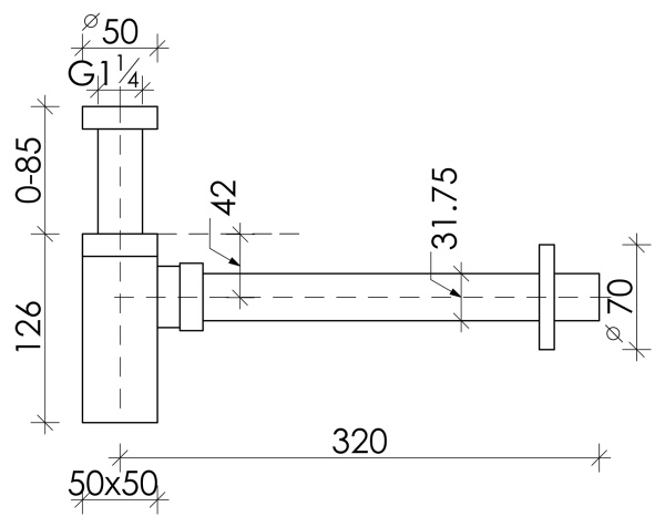 Сифон для раковины Ceramica Nova 70002CH хром фото