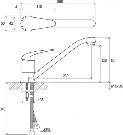 Смеситель для кухни Ravak Suzan-SN 016.00 X070038 фото